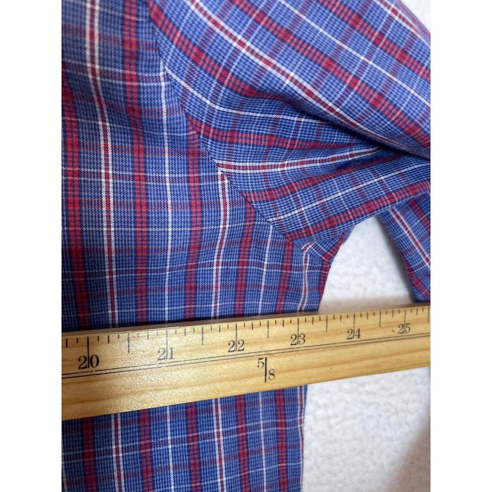 De Rotchild Button Down Shirt Dress Plaid 3/4 Sleeve‎ Pockets Womens 18W - Picture 7 of 10
